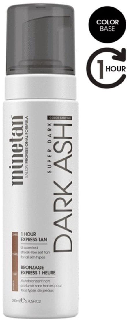 Minetan - Dark Ash Self Tanning Foam for Dark Tan (1 Hour Express Tan) - 200ml