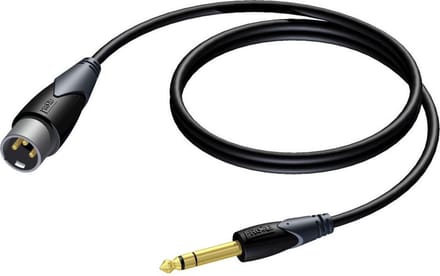 Procab CLA724 XLR (m) - 6,35mm Jack stereo (m) audiokabel - 1,5 meter