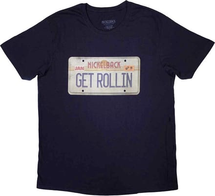 Nickelback - License Plate Heren T-shirt - S - Blauw