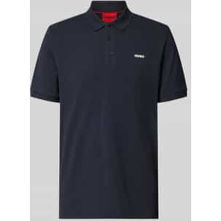 Poloshirt met labelprint, model 'Donos'