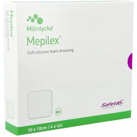 Mepilex Schuimverb Sil Abs Ster 10x10cm 5 294100