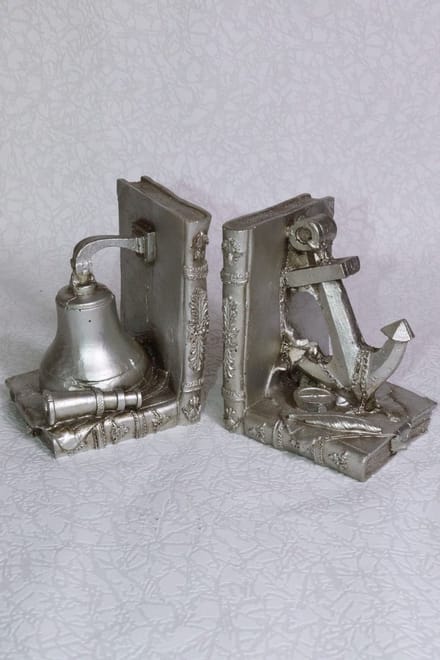Decoratieve boekenhouder - zilver