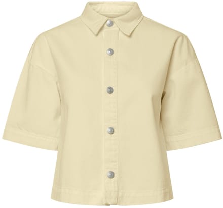 PIECES - PCSKY SS A-SHAPE DENIM TOP NOOS BC - Meisjes - Blouses