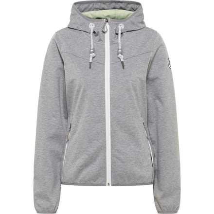 Schmuddelwedda functionele jas Dames Grijs gemêleerd Lichtgroen