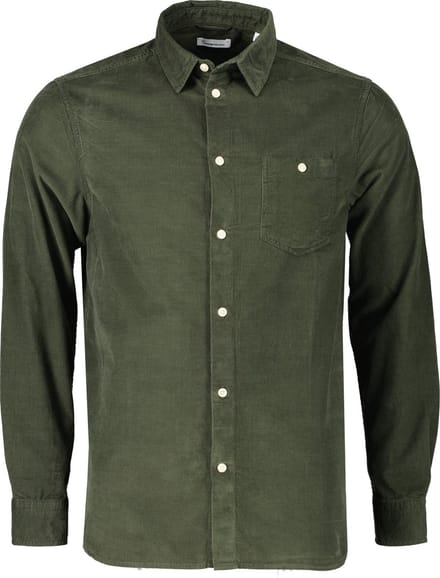 Knowledge Cotton Overhemd - Slim Fit - Groen - S