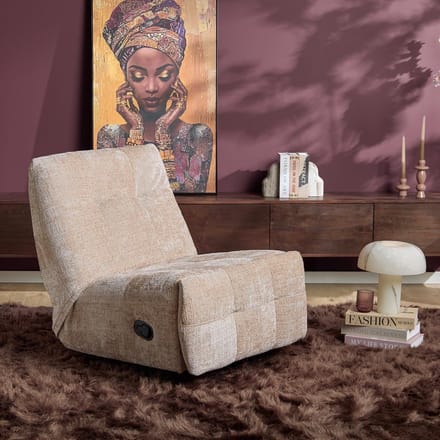 Starfurn Relaxfauteuil Chill - Beige - Draaibaar - 97x78x90cm