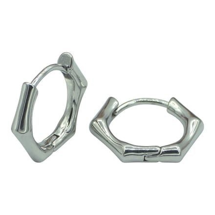 Dames Bamboe Oorringen - Hypoallergene Klapoorringen van Premium Staal - 2 x 1.7 cm