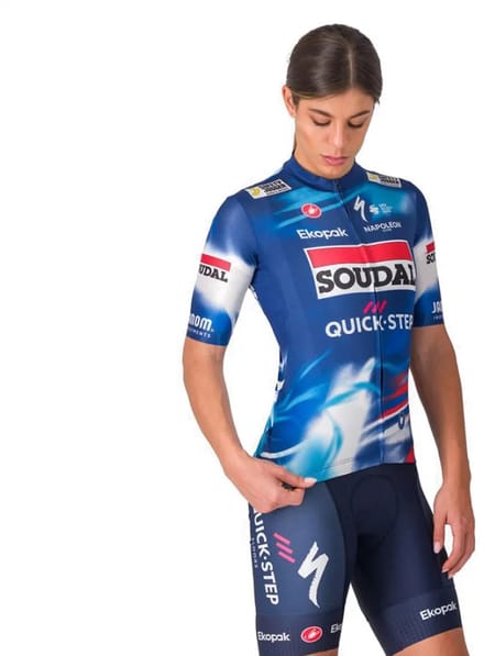 Castelli Competizione 3 Korte Mouw Wielertrui Blauw S Vrouw