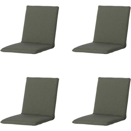 Madison - Stapelstoelkussen Manchester green - Ca. 97x49 cm - Set van 4