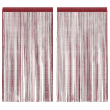 vidaXL - Draadgordijnen - 140x250 - cm - wijnrood - 2 - st