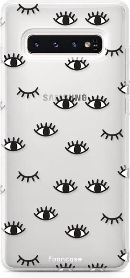 Fooncase Hoesje Geschikt voor Samsung Galaxy S10 - Shockproof Case - Back Cover / Soft Case - Eyes /Ogen