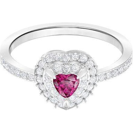Swarovski One Ring Rood Oceaan Hart Legering Ring Damesring 5446300 Box (Random Color),55 white