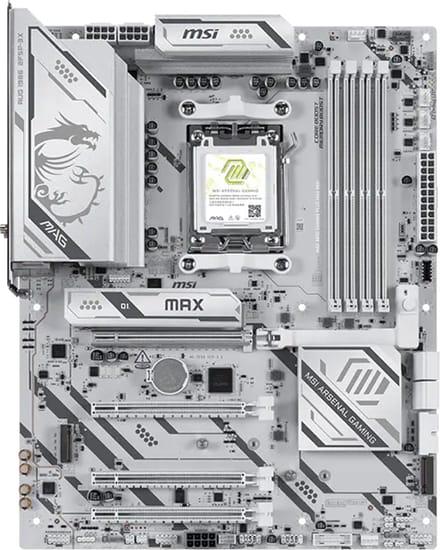 MSI MAG Serie - Moederbord - WiFi - ATX - Wit