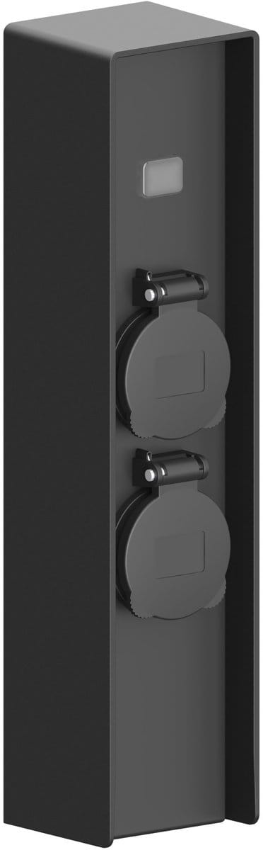 Ledvion - Buitenstopcontact Paal - Incl. Sensor - 2 Stopcontacten - Waterdicht IP44