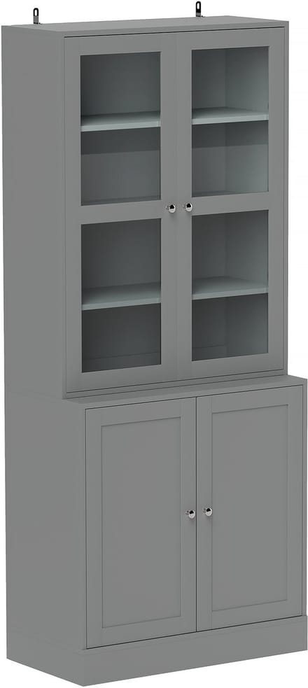 HOMCOM-Boekenkast-MDF-76x40x178,5cm-Grijs