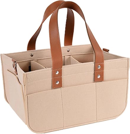Vilten Luiertas - Baby Organizer - Baby Spullen - Grote Capaciteit - 40 x 21 cm - Grijs