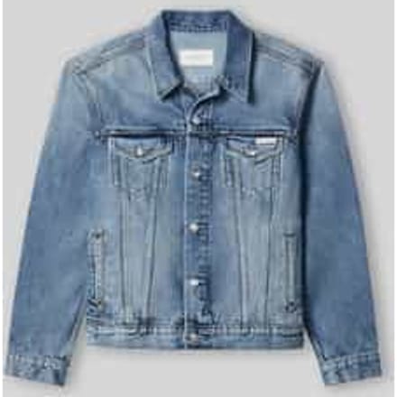 regular fit jeansjack van puur katoen