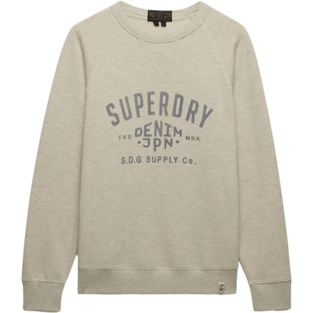 Superdry Merchant Vintage Print Sweatshirt Beige M Man