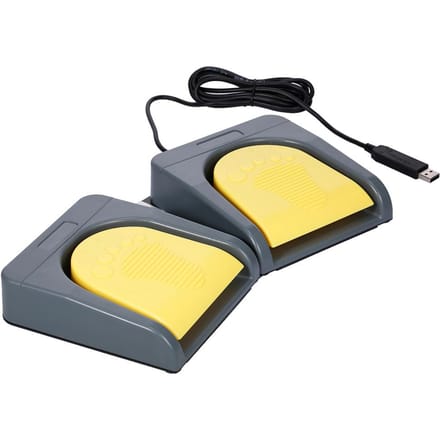 PCsensor USB 2 commutateur au pied clavier de commande clavier multimédia manette de jeu gris/jaune