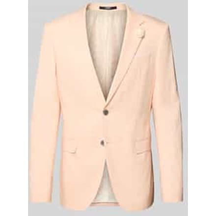slim fit 2-knoops colbert van mix van viscose en wol