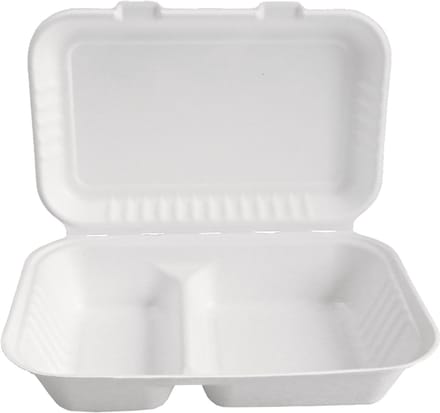 NATURE Star suikerriet-lunchbox, binnenin in tweeën gedeeld