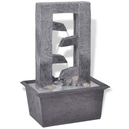 Vidaxl Fontaine d'intérieur avec éclairage LED Résine Polyrésine