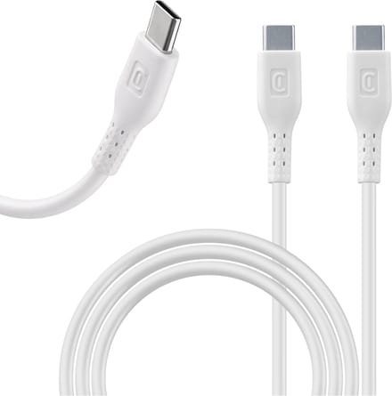 Cellularline Kabel USB-C naar USB-C/Lightning 1.5m - Dubbele Connector - Wit