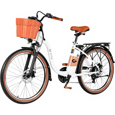 City Elektrische Fiets DYU C6 PRO 26-inch, Wit