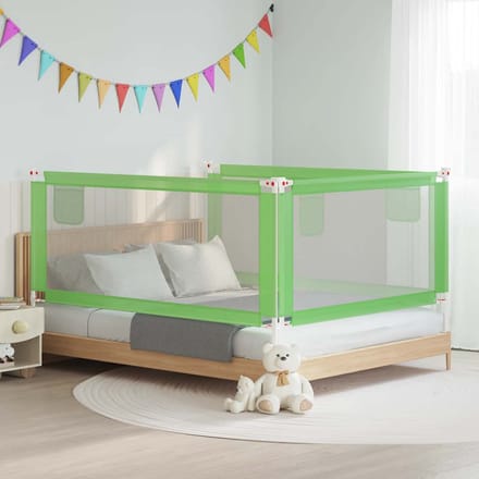 vidaXL Bedhekje peuter 190x25 cm stof groen