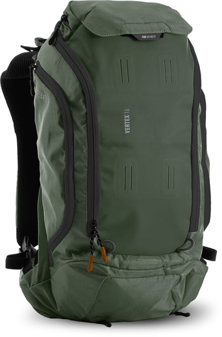 CUBE Rugzak Vertex 16 TM- Rugtas - Protectorband, helmdrager, goggle-compartiment en regenhoes - Polyester - 16 Liter - Donkergroen