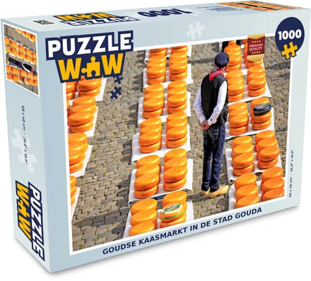 Puzzel Gouda - Kaas - Markt - Legpuzzel - Puzzel 1000 stukjes volwassenen