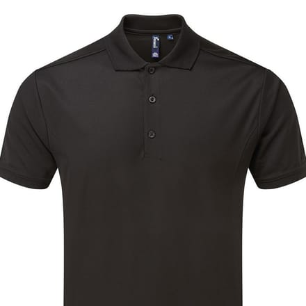 Premier Heren Coolchecker Poloshirt (Zwart)