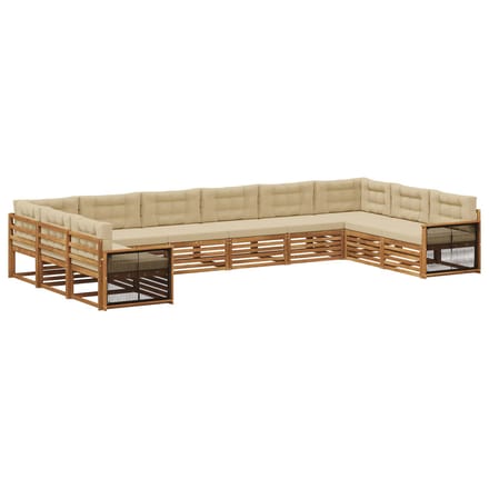 vidaXL - Sofa-Sets - 10 - st - Massief - Acacia - Hout