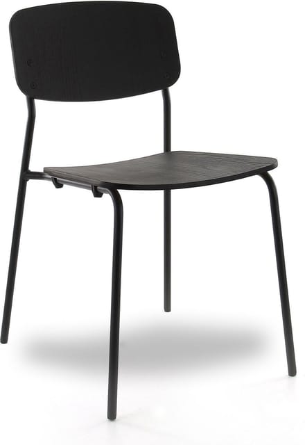 Workliving Bianca Eetkamerstoel - Houten Design Zwart Eiken