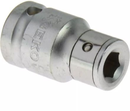 GEKO 8mm hex bit koppeling - 1/2 inch vierkant aandrijving - duurzaam chroom vanadium staal