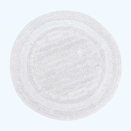 Homescapes Ronde Badmat Wit 80 cm gemaakt van 100% Katoen