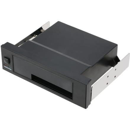 Interne Single Bay Mobiele Rack Behuizing voor 2.5/3.5'' SATA HDD SSD Zwart gray
