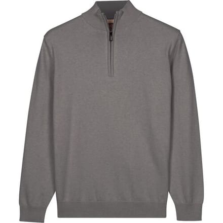 Baileys – Heren Trui – Half Zip Sweat – Basic Pullover met Rits – Grijs - NOS8400-925