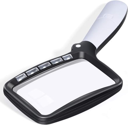 White-Label® Vergrootglas Met Verlichting - Loeplamp met Led Verlichting - Wit en Zwart