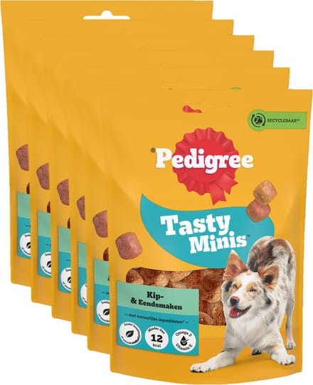 Pedigree Hondensnacks - Tasty Minis Snoepjes- Kip en Eend - 6x130g