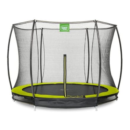 EXIT Silhouette Trampoline ø305cm - met Veiligheidsnet - Inground - Rond - Voor Kinderen - Groen