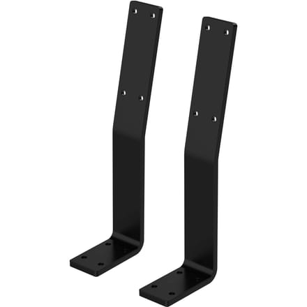 Wandhouder Plankhouder set van 2 345 x 90 mm zwart staal ML design