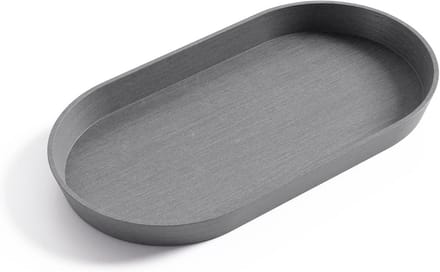Ovale bloempot-onderzetter 30 cm grijs