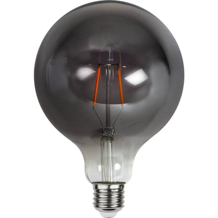 G125 Globelamp - E27 - 1.8W - Super Warm Wit <2200K - Filament - Rookglas