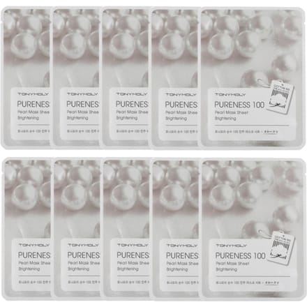 Tonymoly - Pureness 100 Mask Sheet - Pearl (10elk) Set
