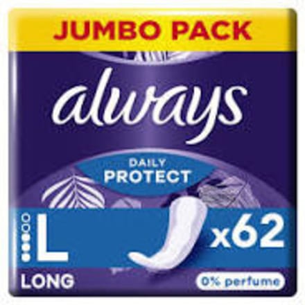 Always Protect Panty Liners Long - 62 stuks