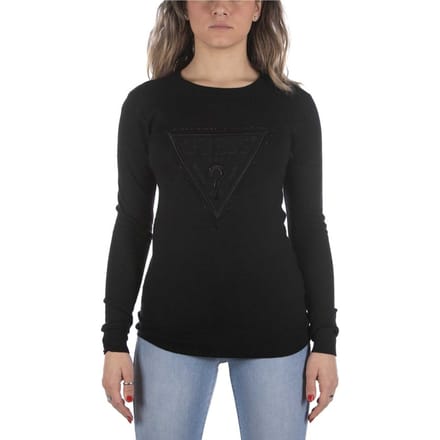 Guess - Maat XS - Eloise RN LS Dames Sweater - Zwart