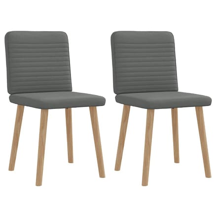 vidaXL - Eetkamerstoelen - 2 - st - stof - donkergrijs