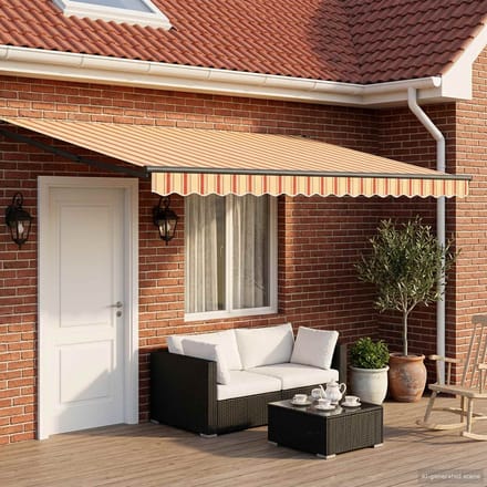 vidaXL - Handbediende - luifel - met - LED's - Multikleur - 4 - × - 3 - m