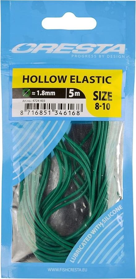 Cresta Hollow Elastic - 1.8mm - 5.00m - Hunter Green - Donkergroen